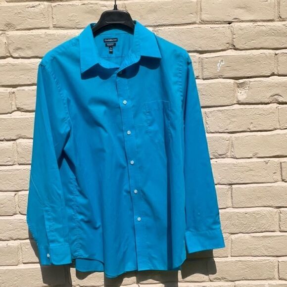 Take 50% OFF- Croft&Barrow Blue Men’s Button Down Shirt, Size-L - Picture 1 of 6